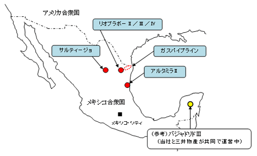 各発電所の位置の図