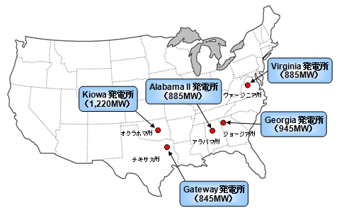 各発電所の位置図