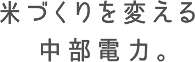米づくりを変える中部電力