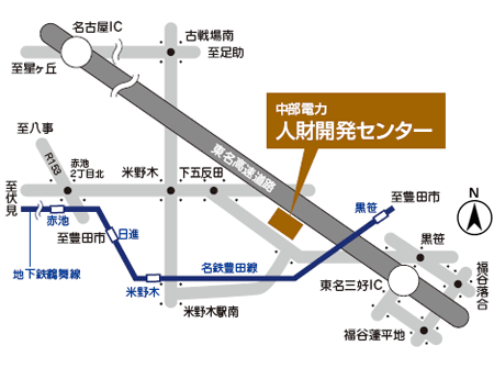 人財開発センターへのアクセスマップ