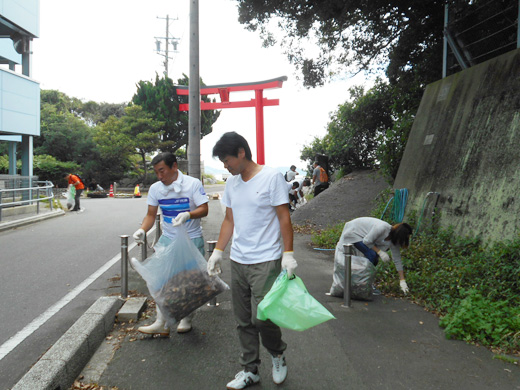 南知多町・師崎羽豆岬公園清掃活動と漁業関係施設見学を実施しました