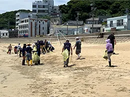 南知多町　篠島サンサンビーチ の清掃活動をおこないました