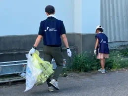 「師崎漁港朝市」周辺の清掃活動をおこないました