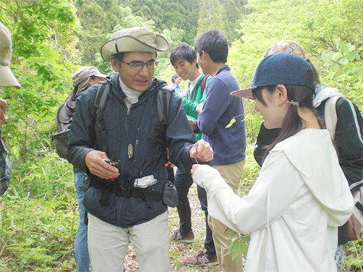 植物観察の様子