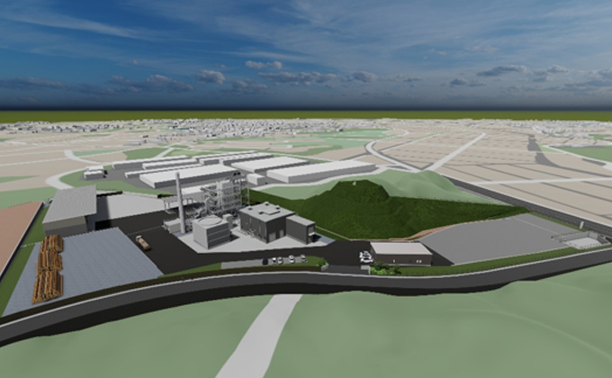 2024年12月の運転開始を目指します 「静岡県袋井市において国産材100%利用のバイオマス発電所を開発」イメージ