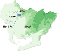 愛知県長久手町の地図