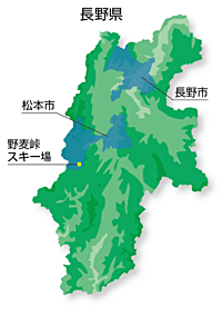 信州松本野麦峠スキー場の地図