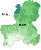 岐阜県白川村の地図