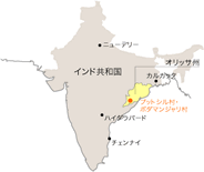 インド共和国 プットシル村・ボダマンジャリ村の地図