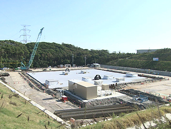 緊急時淡水貯槽設置工事の様子 2014年11月7日