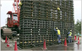 防波壁設置工事などの様子（2012年2月）の写真