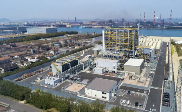 福山バイオマス発電所の全景