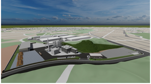遠州フォレストエナジー合同会社の完成イメージ図