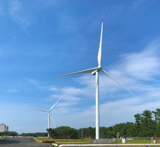 View of the Atsumi Wind Power Station