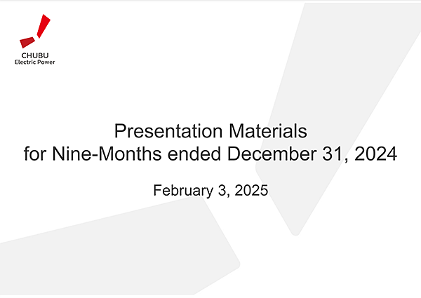 Presentation Materials for Nine-Months ended December 31, 2024