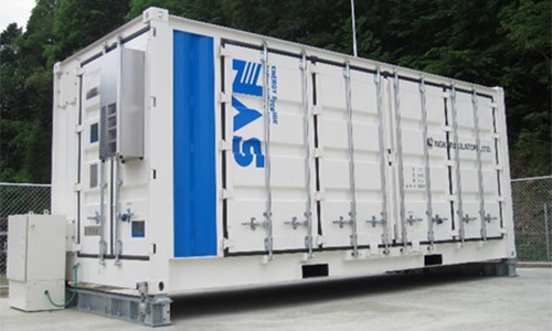 吉田発電所に設置された恵那電力のNAS電池