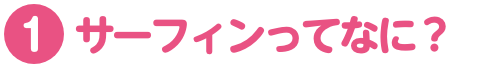 特集1　サーフィンってなに？