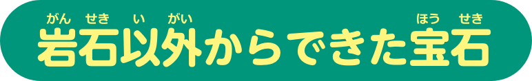 岩石以外からできた宝石