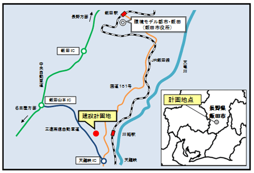 計画地の概略位置図