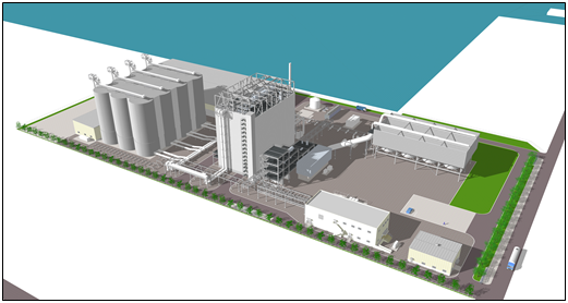 御前崎港バイオマス発電所のイメージ図
