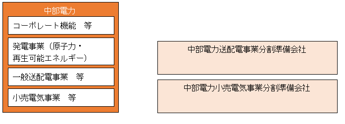 2019年4月　分割準備会社設立の図