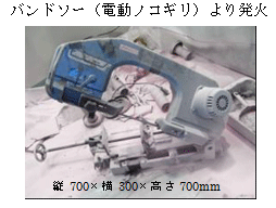 バンドソー（電動ノコギリ）の写真