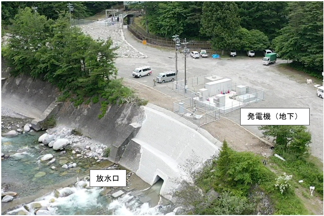 黒川平水力発電所全景の写真