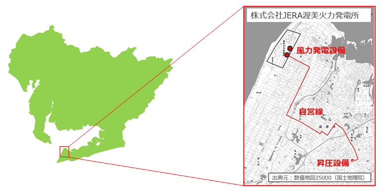 計画地点概略位置の地図