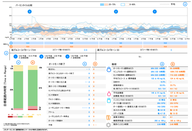 SAP療法の診察で用いるレポートの例