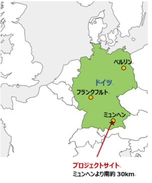 プロジェクトサイト位置の図