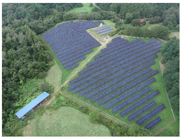 野場太陽光発電所の全景 野場太陽光発電所の全景