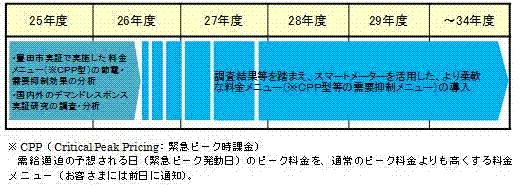 スマートメーターを活用した料金メニュー等の導入計画の図