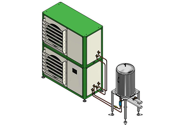 洗浄工程向け産業温水ヒートポンプ「エコdeヒートEX」の開発