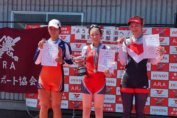 【大会結果】第51回中部選手権競漕大会　男子2種目・女子4種目で優勝！のイメージ