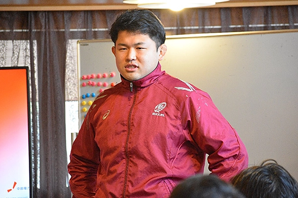 今シーズンの意気込みを語る桑田キャプテン