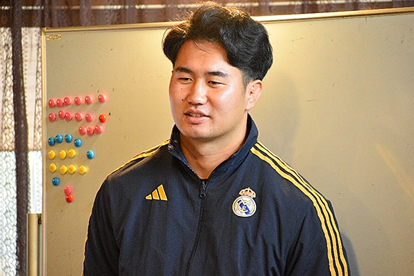 新入部員 寺北選手(同志社大学出身)