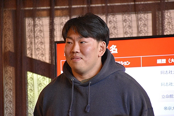 新入部員 本郷選手(立命館大学出身)